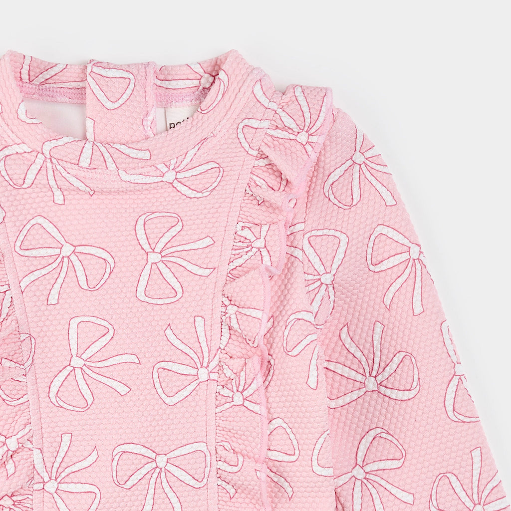 Bows Long Sleeve Swimsuit Patch Bows Long Sleeve Swimsuit Patch